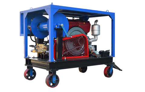diesel engine high pressure small sewer drain pipe water blaster machine
