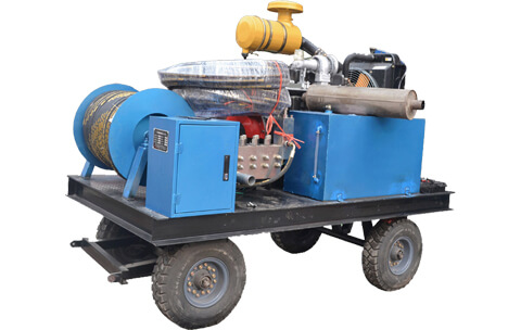 diesel engine big pipe water jet high pressure cleaner