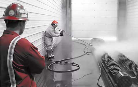 high pressure heat exchanger cleaner machine water jet blaster